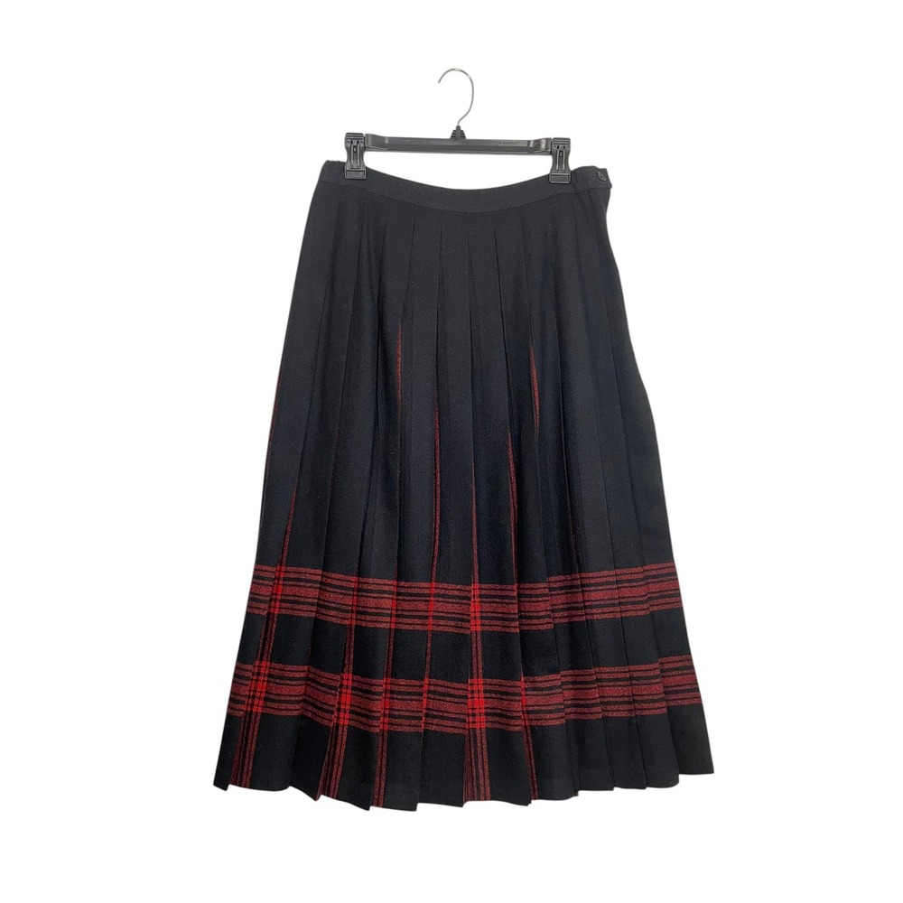 Pendleton Plaid Wool Pleated Skirt 14 Menzies Tartan VTG Made in USA Academia
